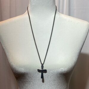 Silver cross necklace